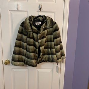 NWT Calvin Klein faux fur jacket